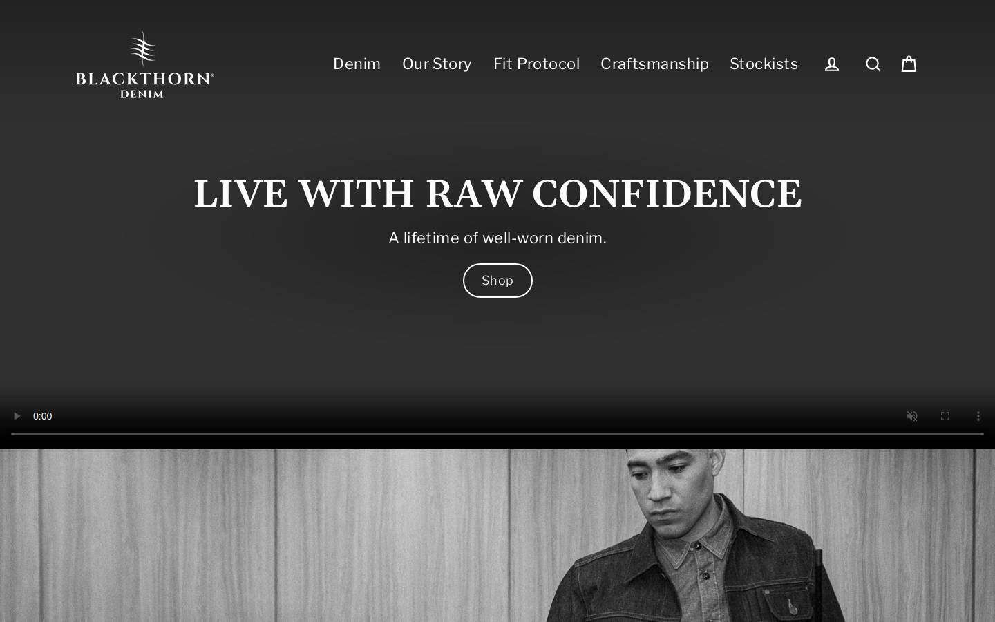 blackthorndenim.com homepage screenshot
