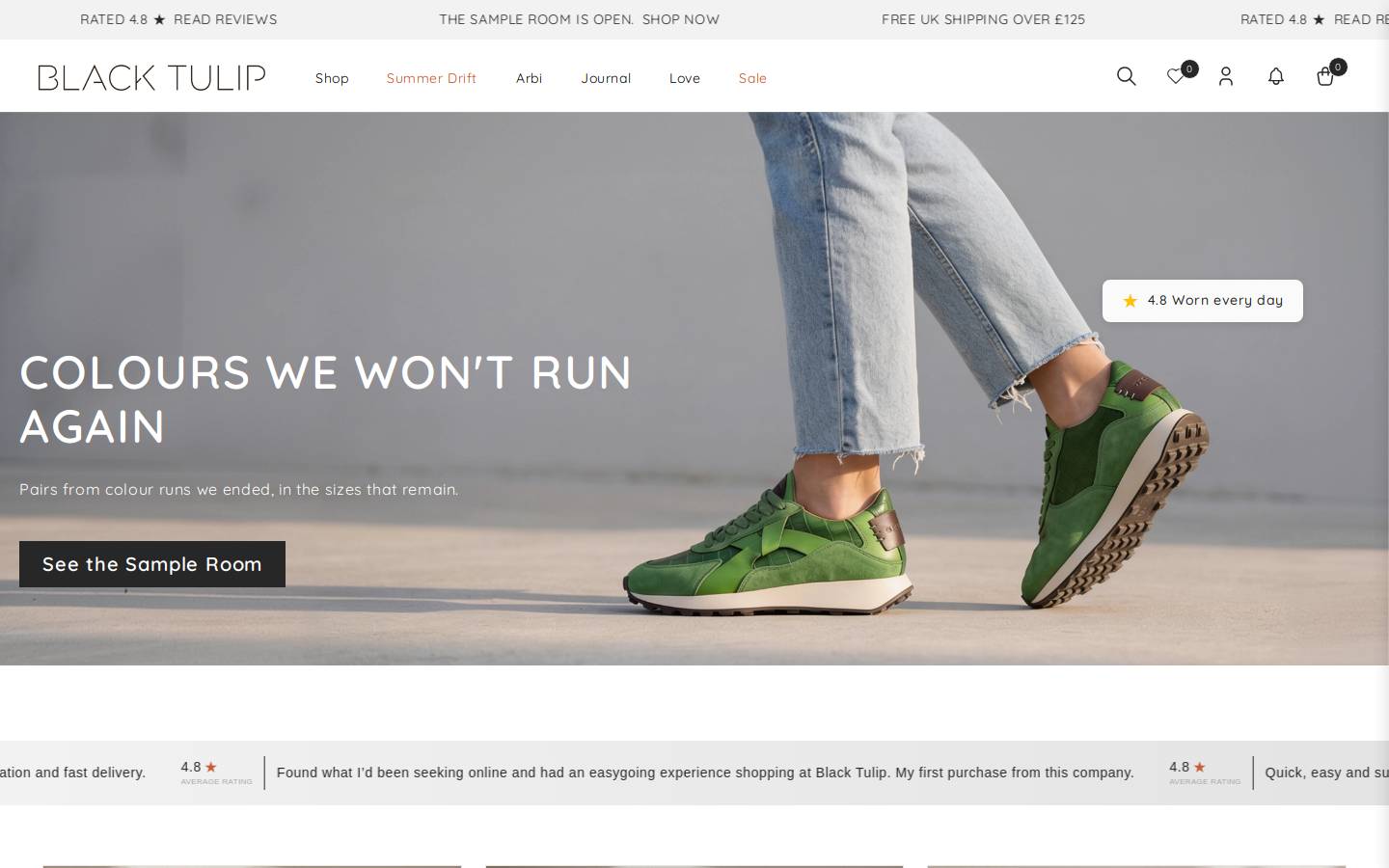 Black Tulip homepage screenshot