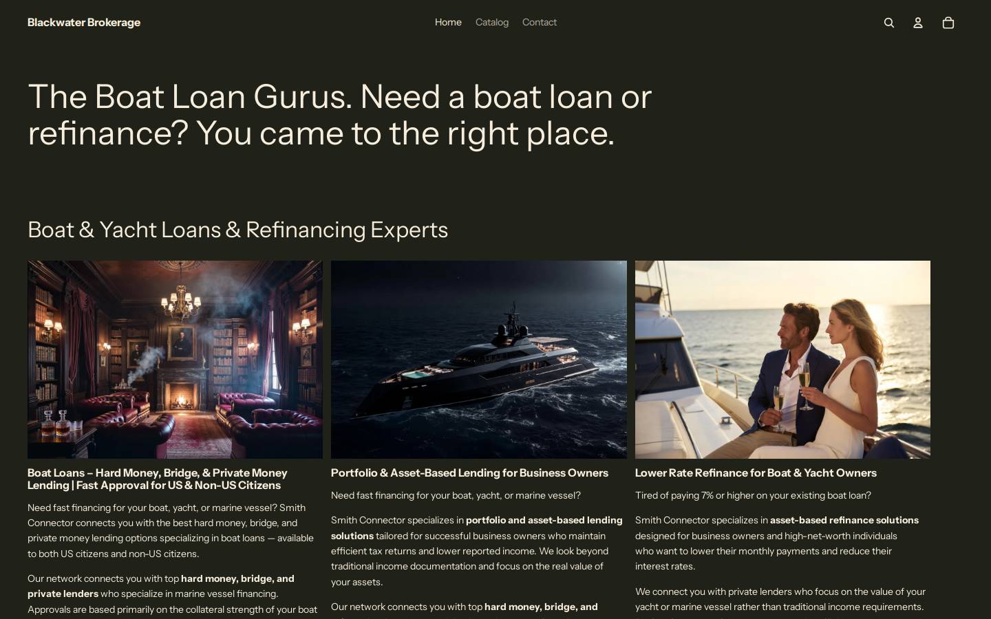 blackwaterbrokerage.com homepage screenshot