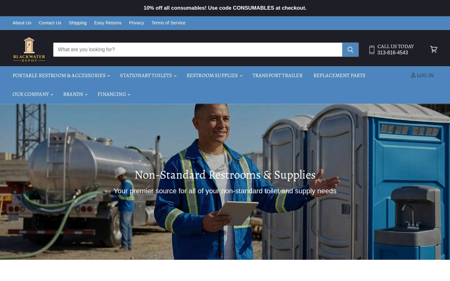 blackwaterdepot.com homepage screenshot