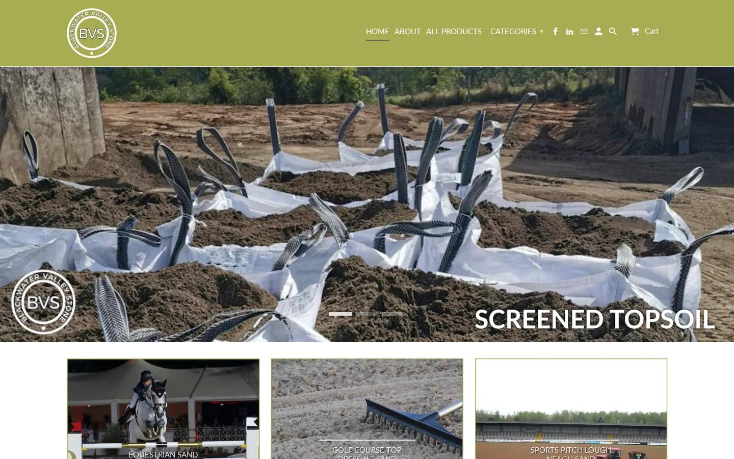 blackwatervalleystone.com homepage screenshot