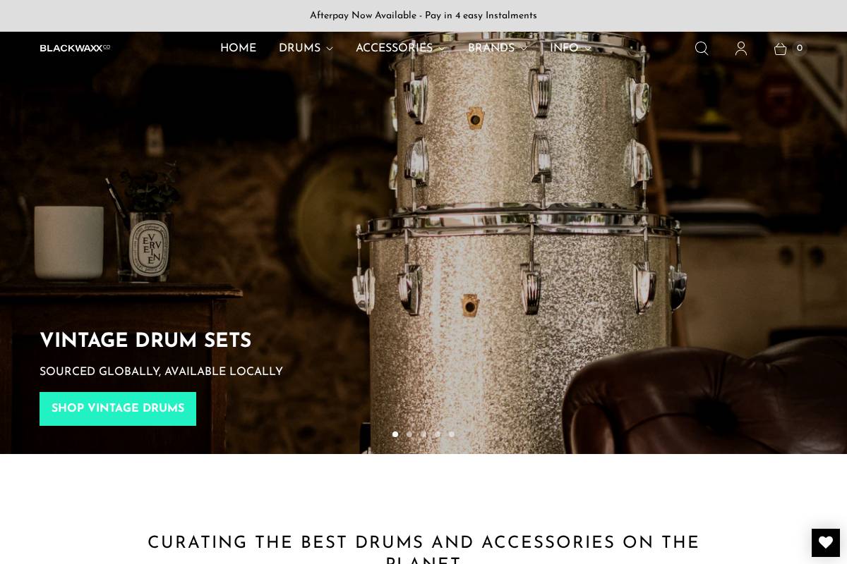 blackwaxx.co homepage screenshot