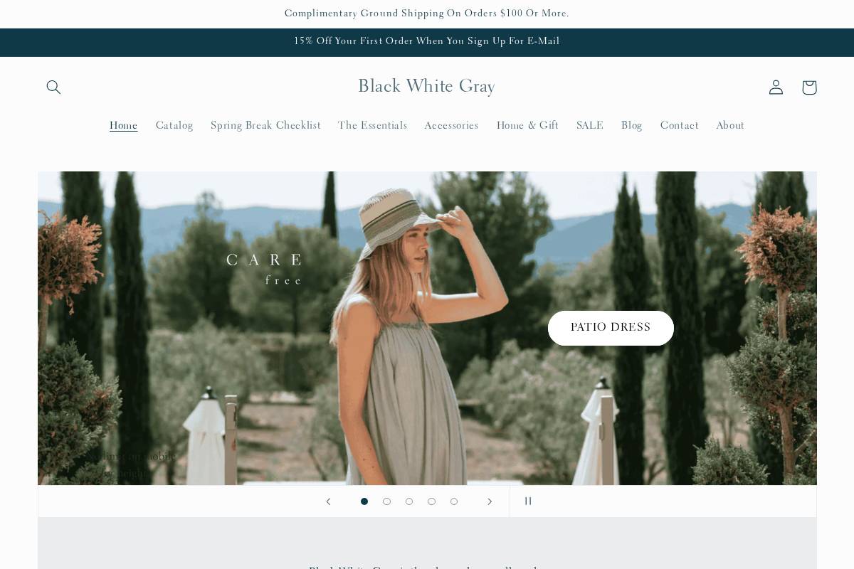 blackwhitegrayeveryday.com homepage screenshot