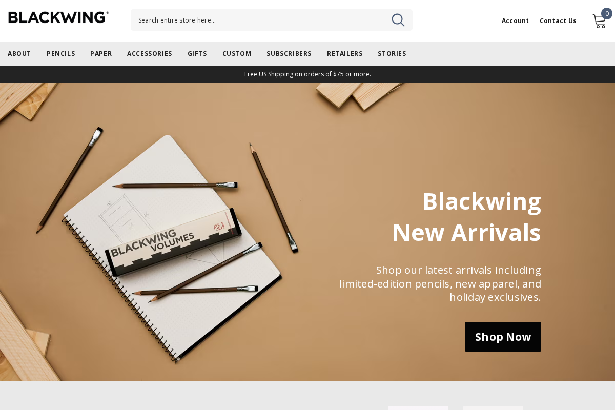 Blackwing homepage screenshot