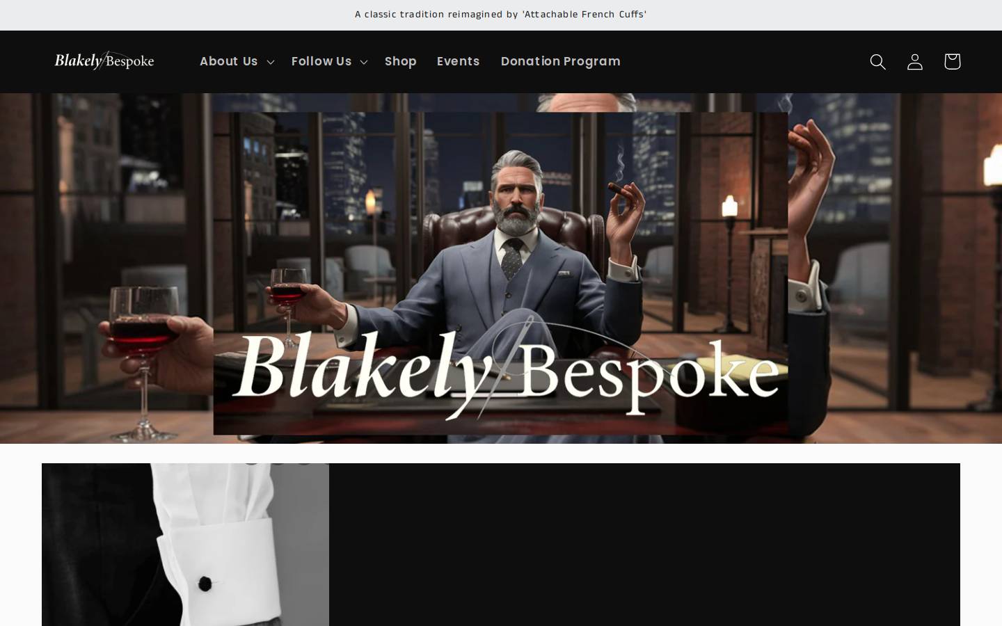blakelybespoke.com homepage screenshot