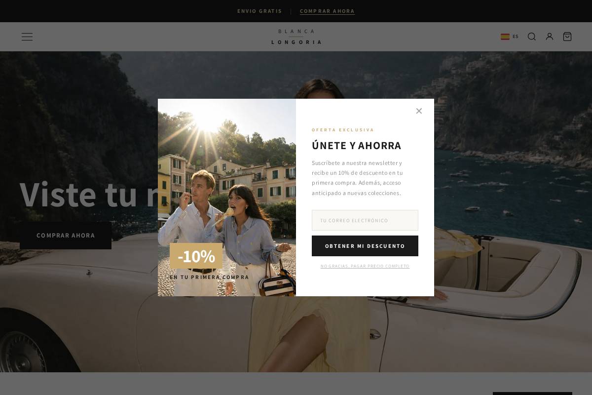 blancalongoria.com homepage screenshot