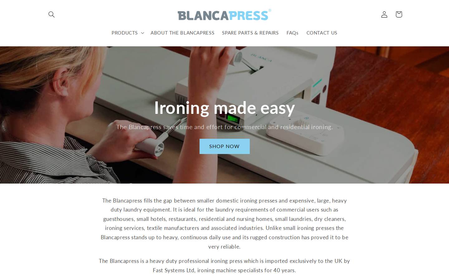 blancapress.co.uk homepage screenshot