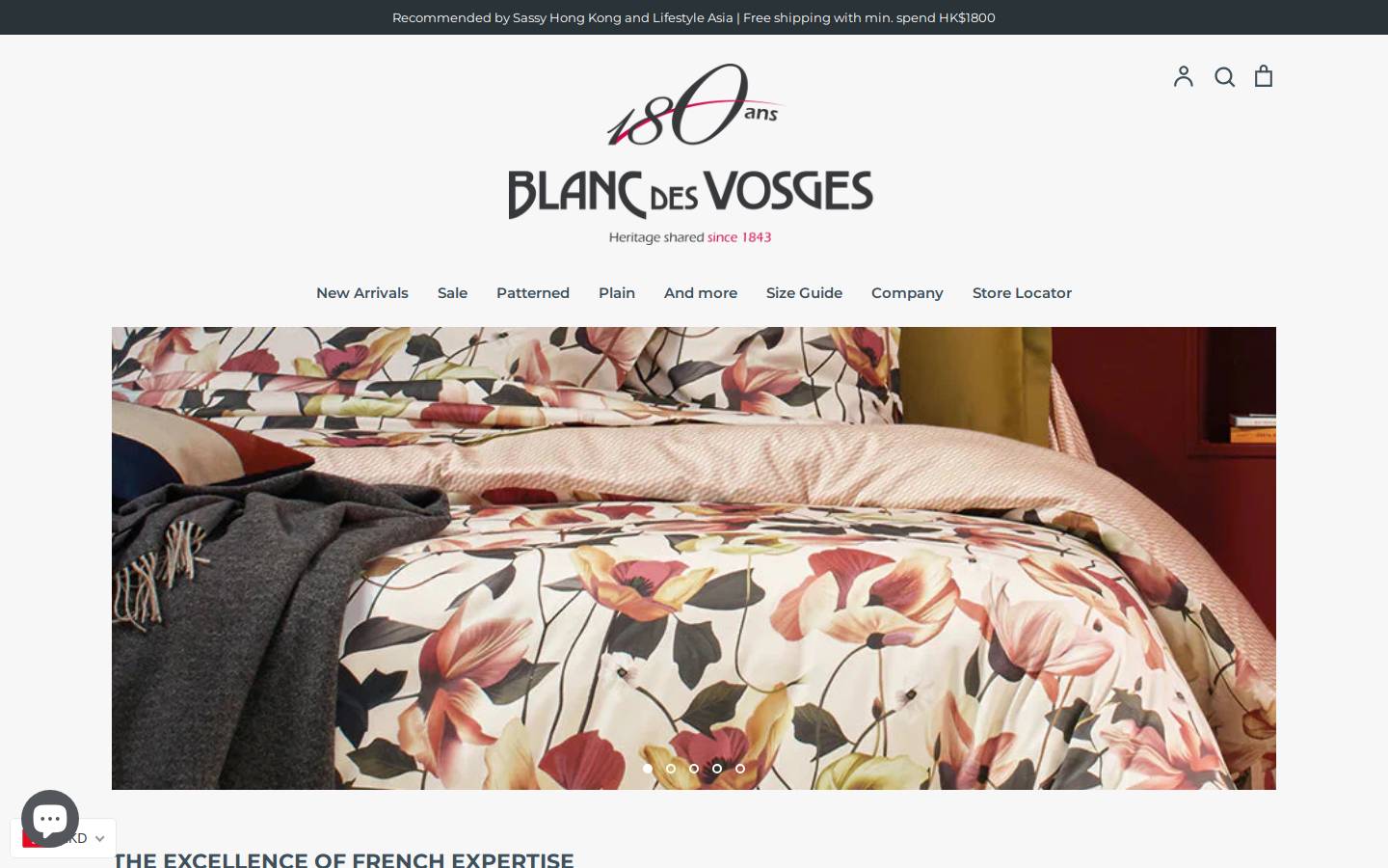 blancdesvosges.hk homepage screenshot