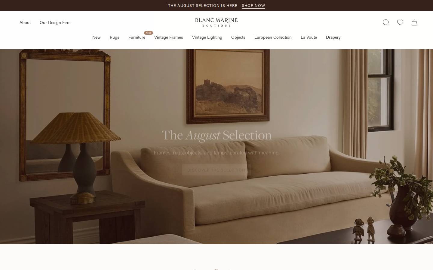 blancmarineboutique.com homepage screenshot