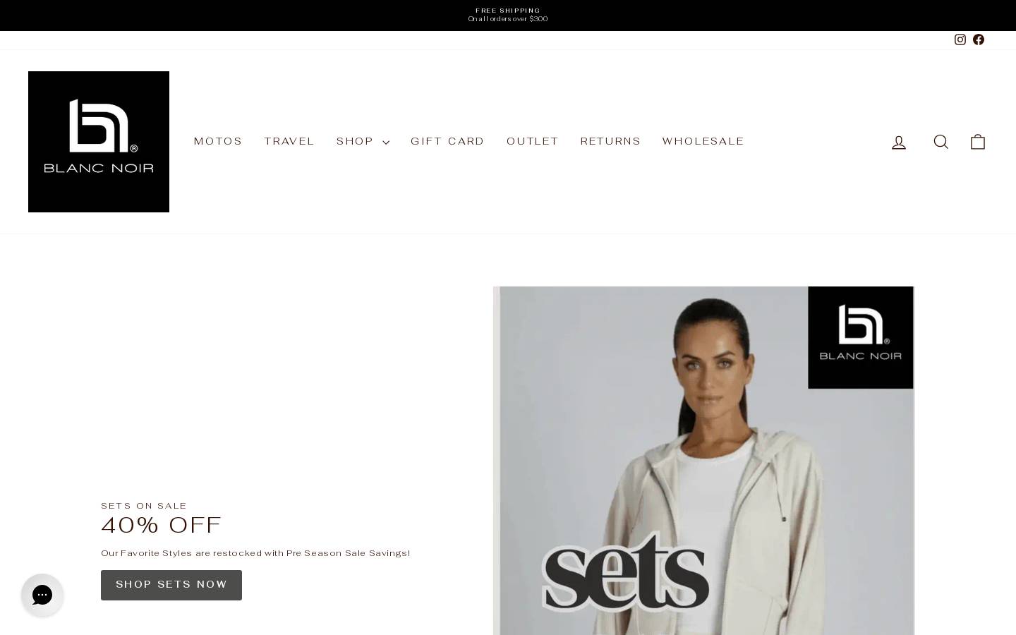 Blanc Noir homepage screenshot