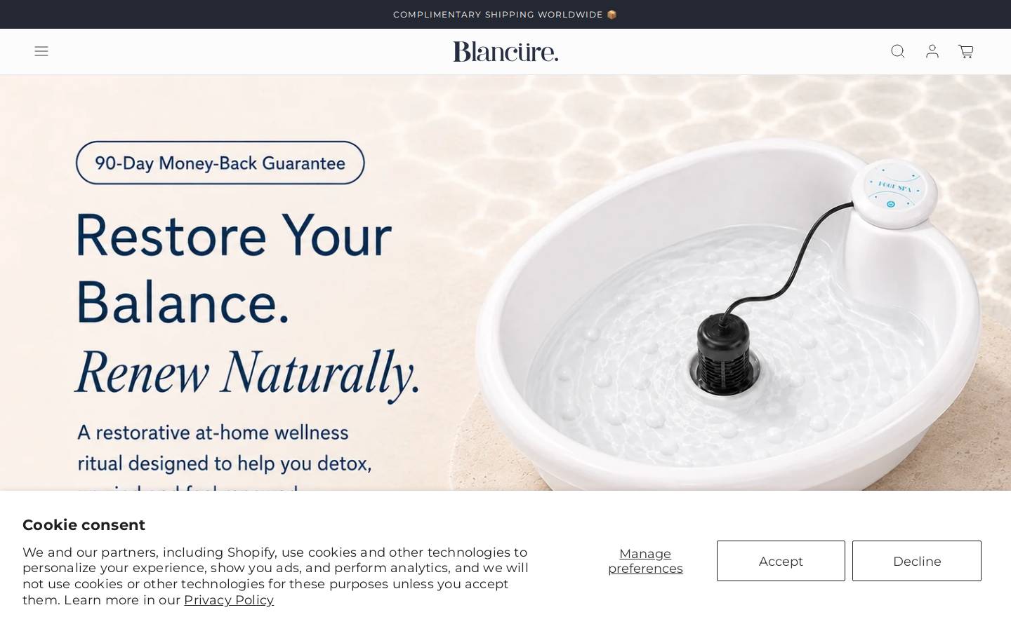 blancure.com homepage screenshot