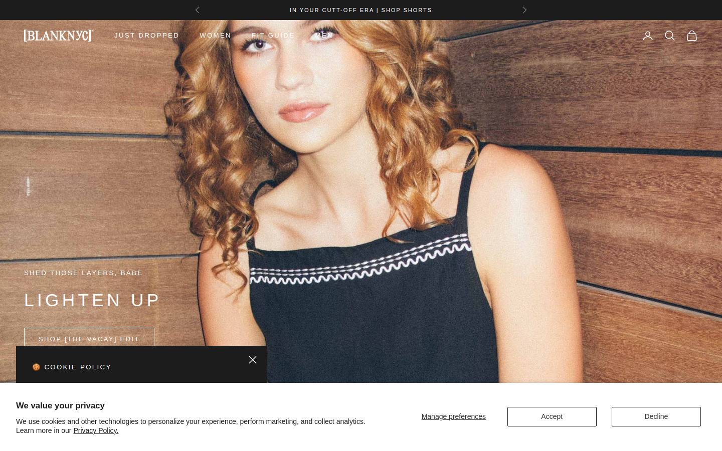 blanknyc.com homepage screenshot