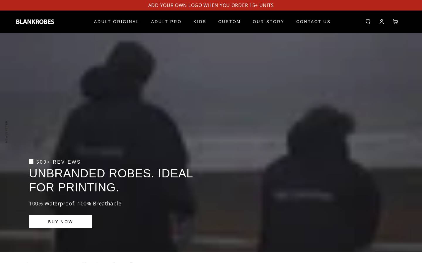 blankrobes.com homepage screenshot