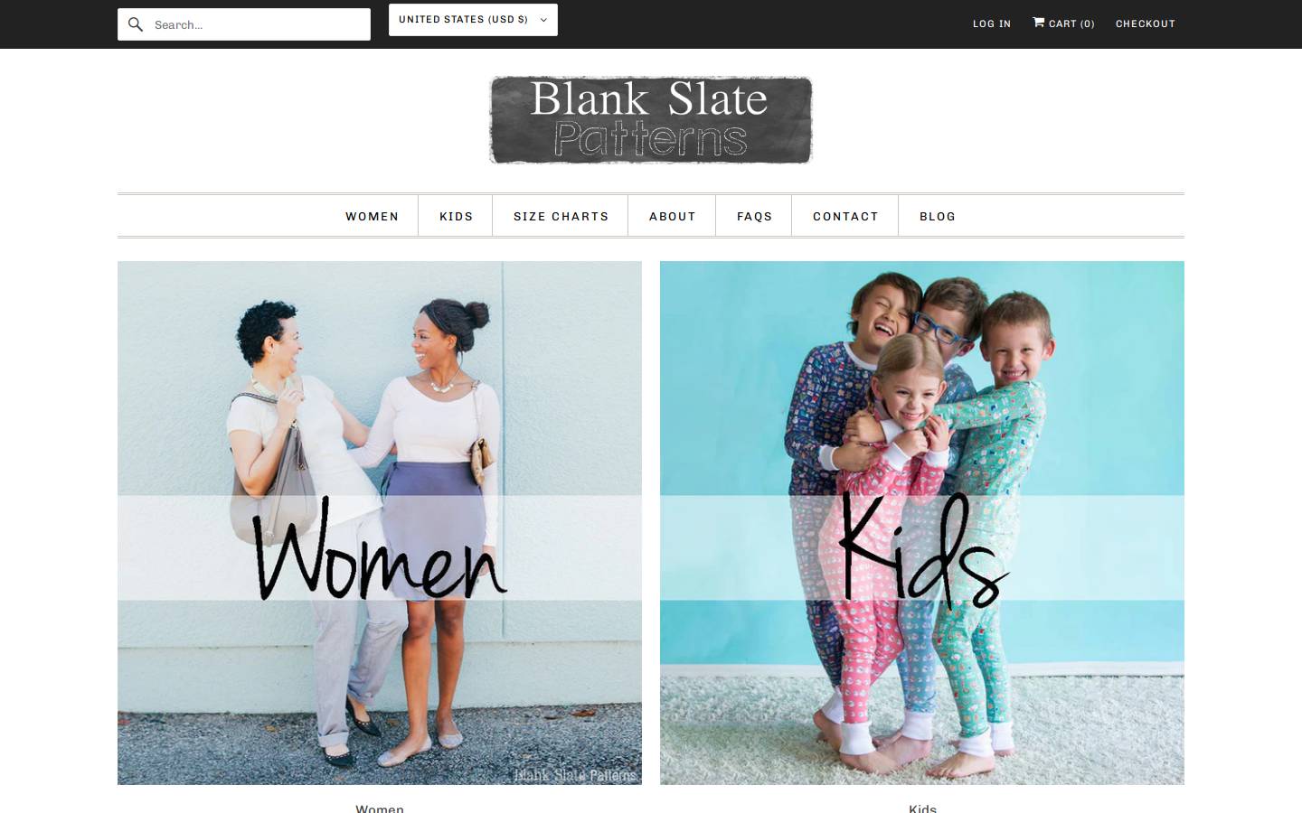 blankslatepatterns.com homepage screenshot