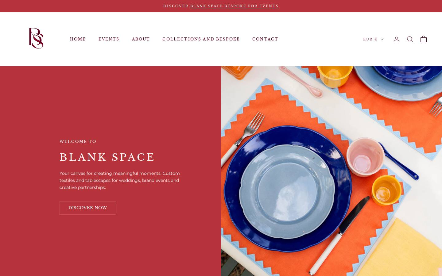 blankspaceamsterdam.com homepage screenshot