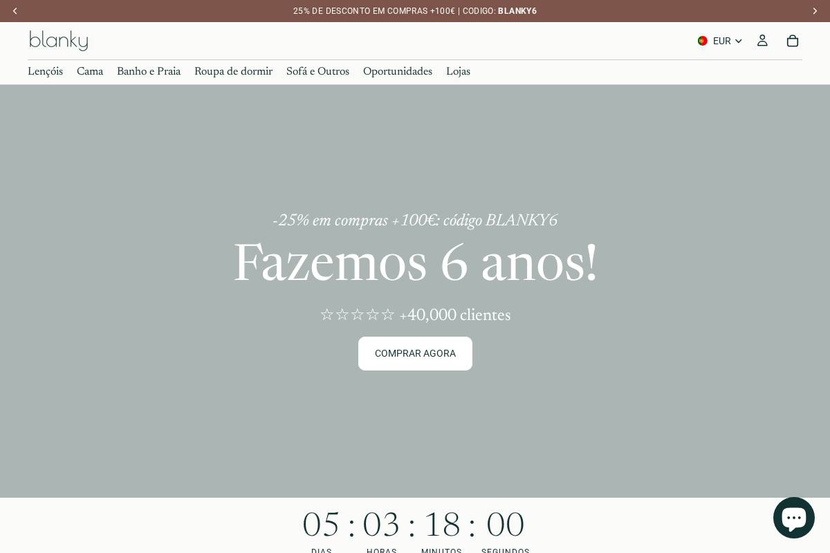 Blanky homepage screenshot