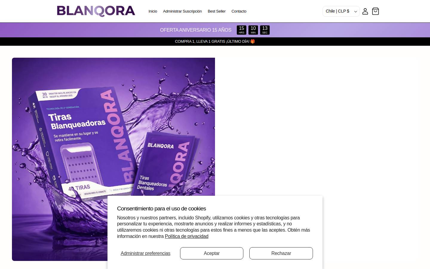 blanqora.com homepage screenshot
