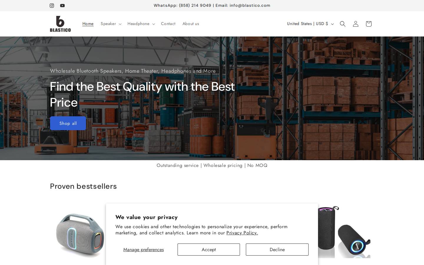 blastico.com homepage screenshot
