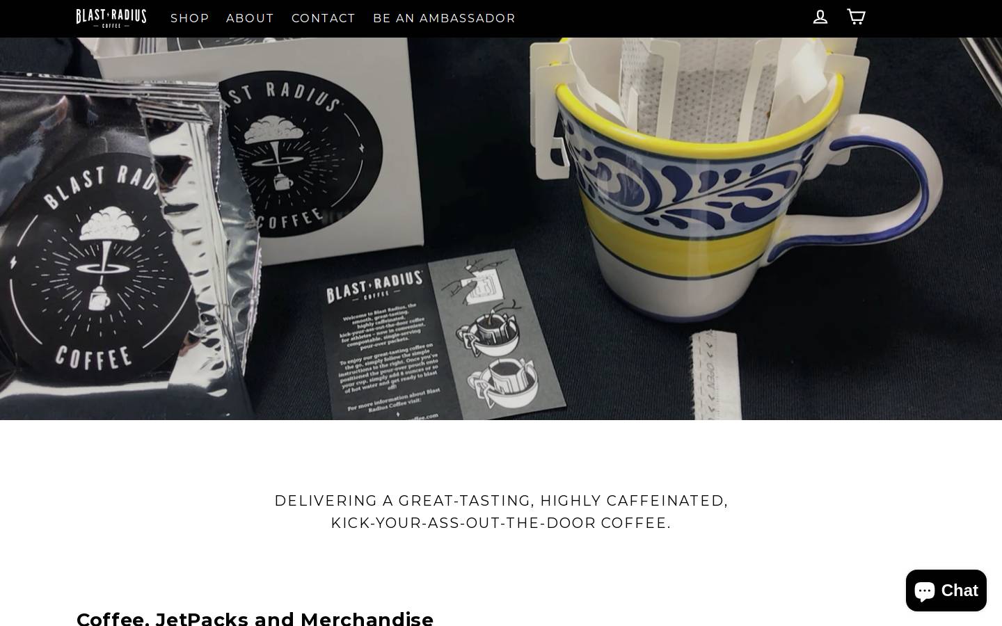 blastradiuscoffee.com homepage screenshot