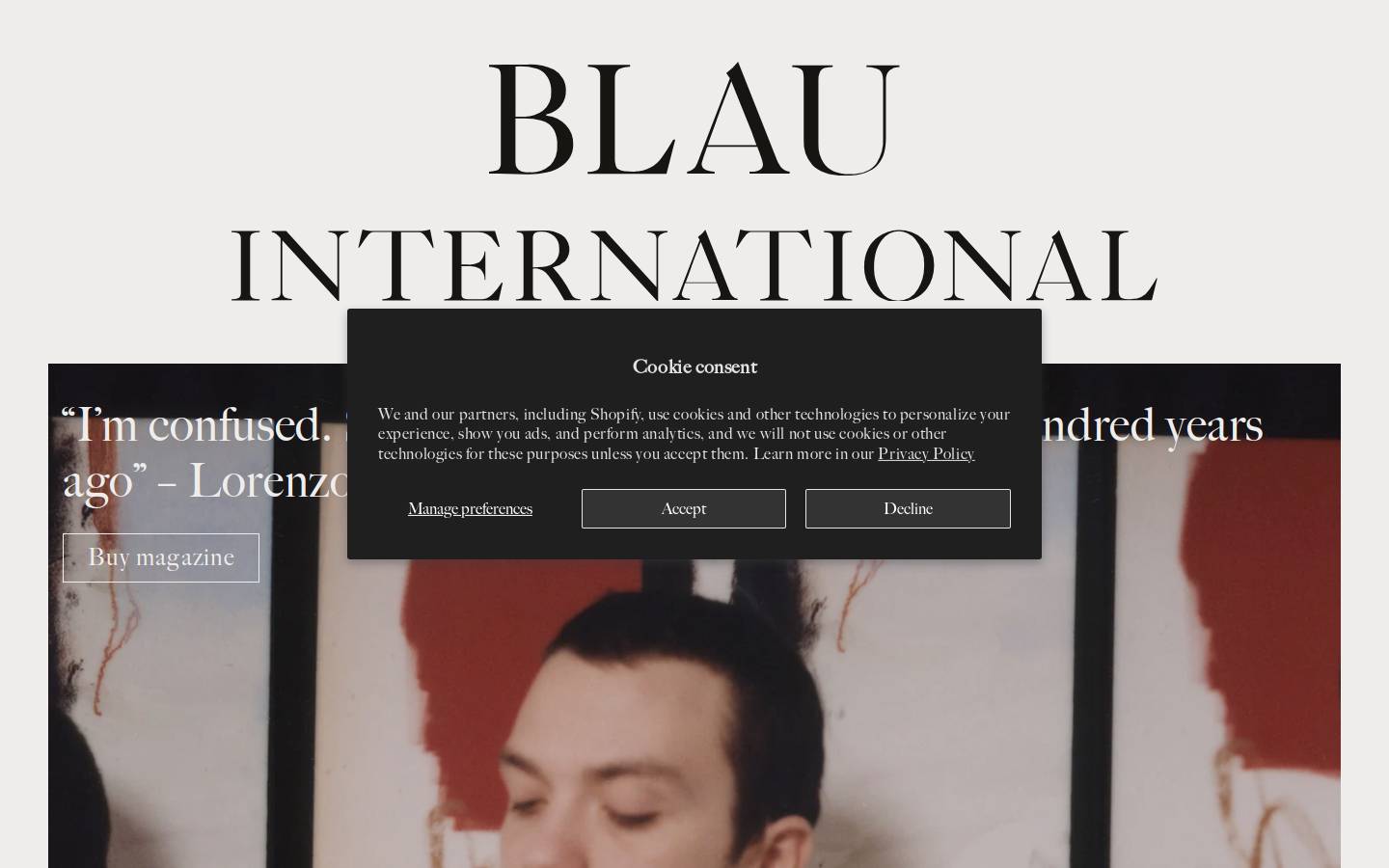 blau-international.com homepage screenshot