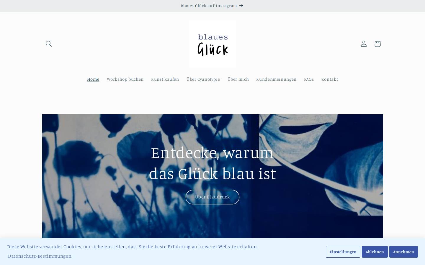 blauesglueck.de homepage screenshot