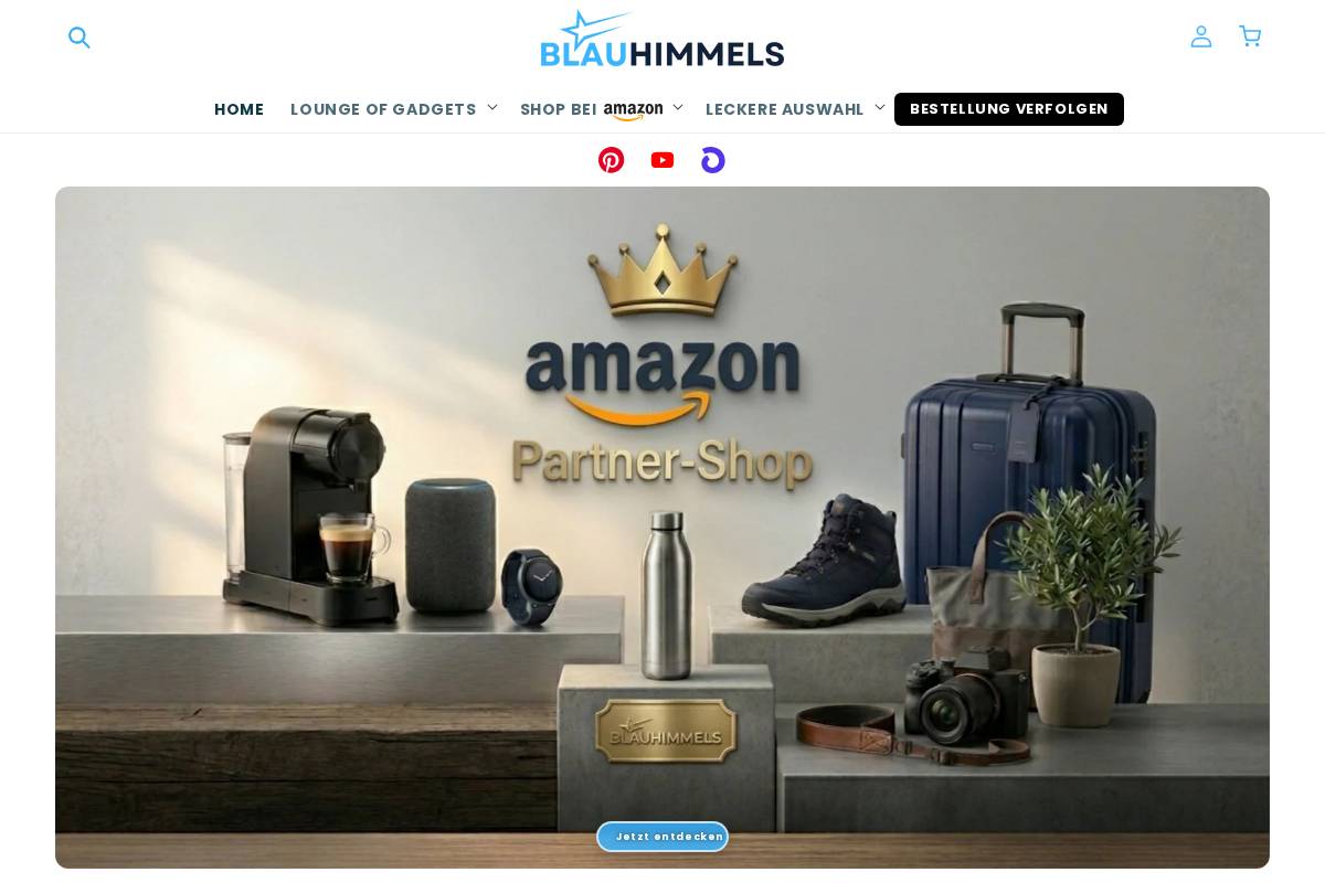 Blauhimmels Designmarkt homepage screenshot