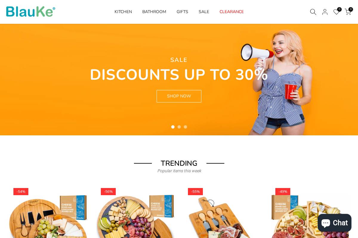 BlauKe homepage screenshot