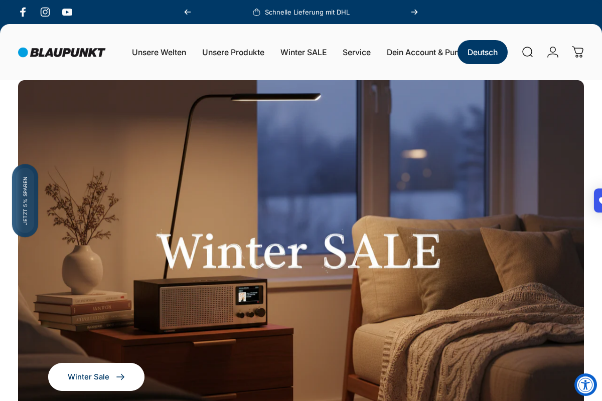 Blaupunkt Audio homepage screenshot