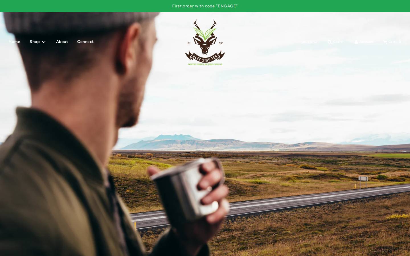 blaxstagtea.com homepage screenshot