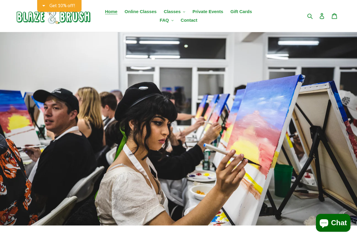 blazeandbrushla.com homepage screenshot