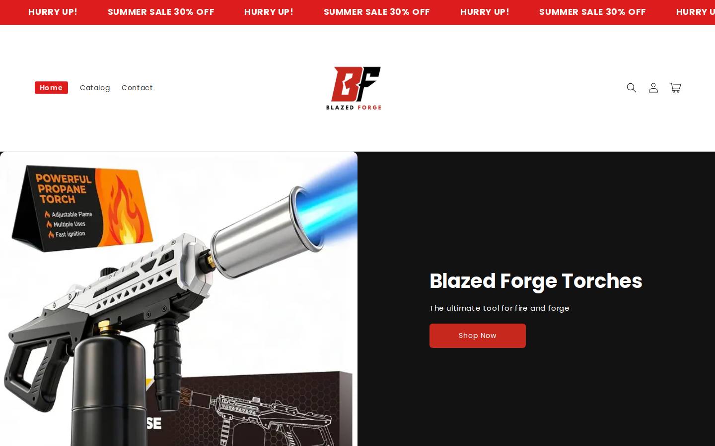 blazedforge.com homepage screenshot
