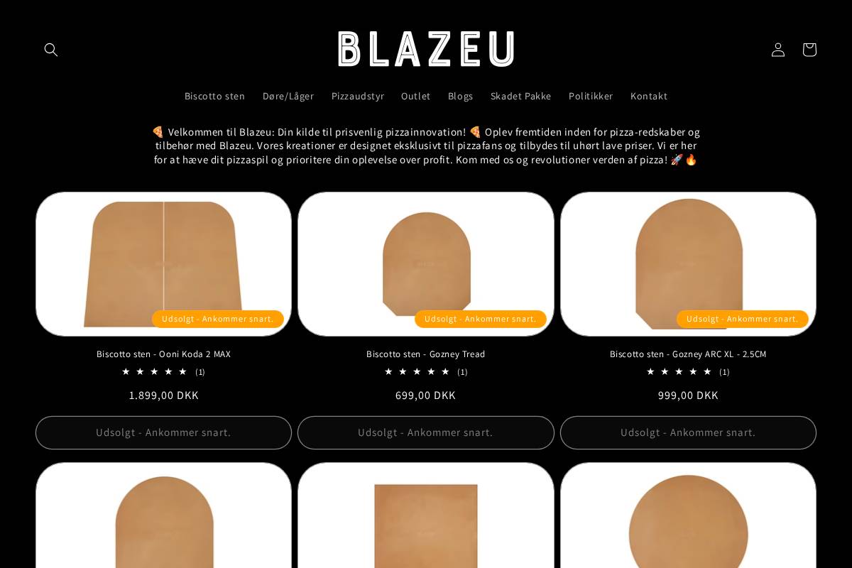 Blazeu homepage screenshot