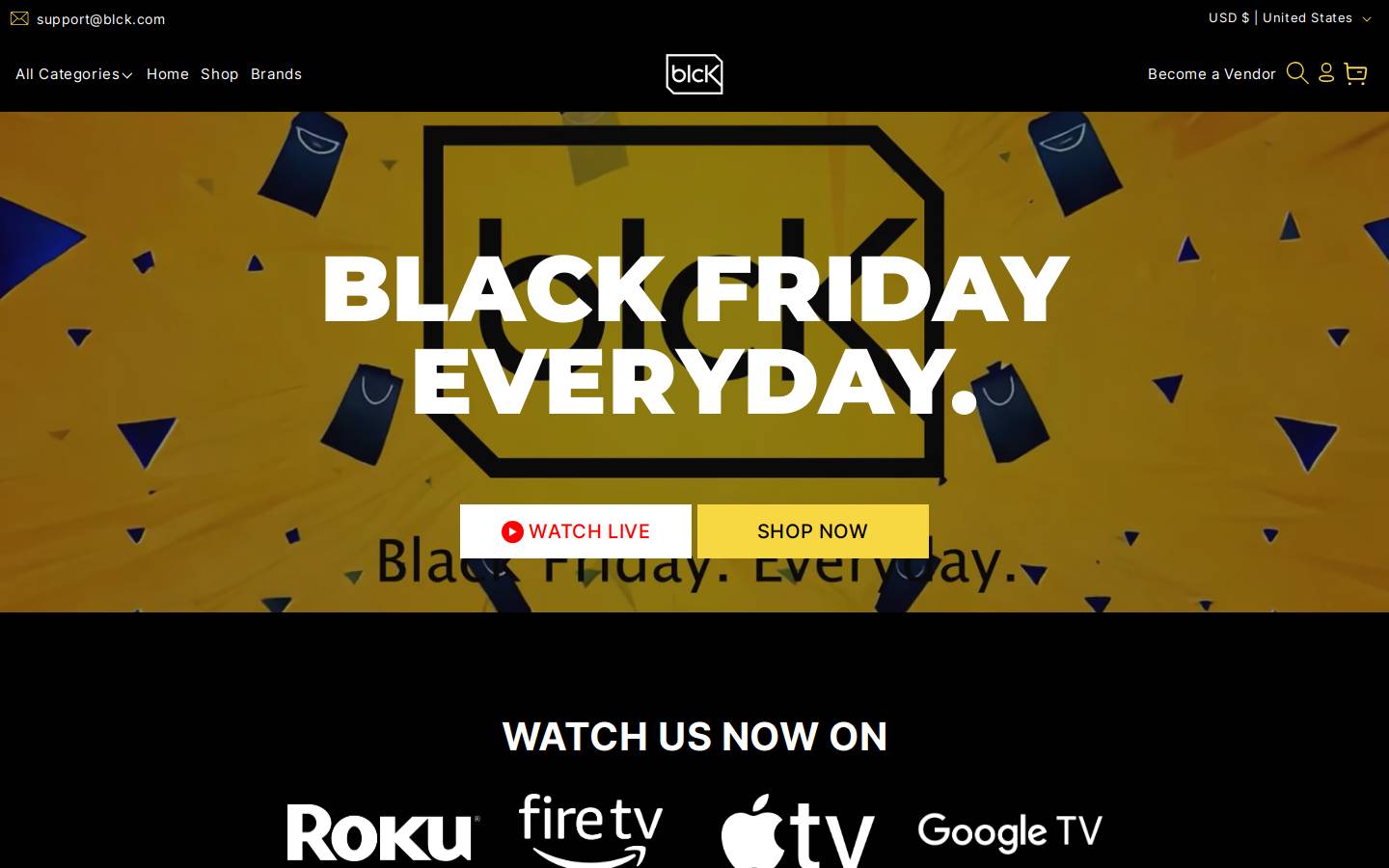 blck.com homepage screenshot