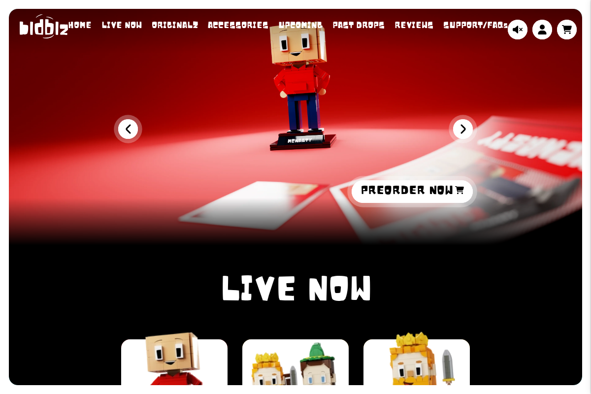 Bldblz homepage screenshot