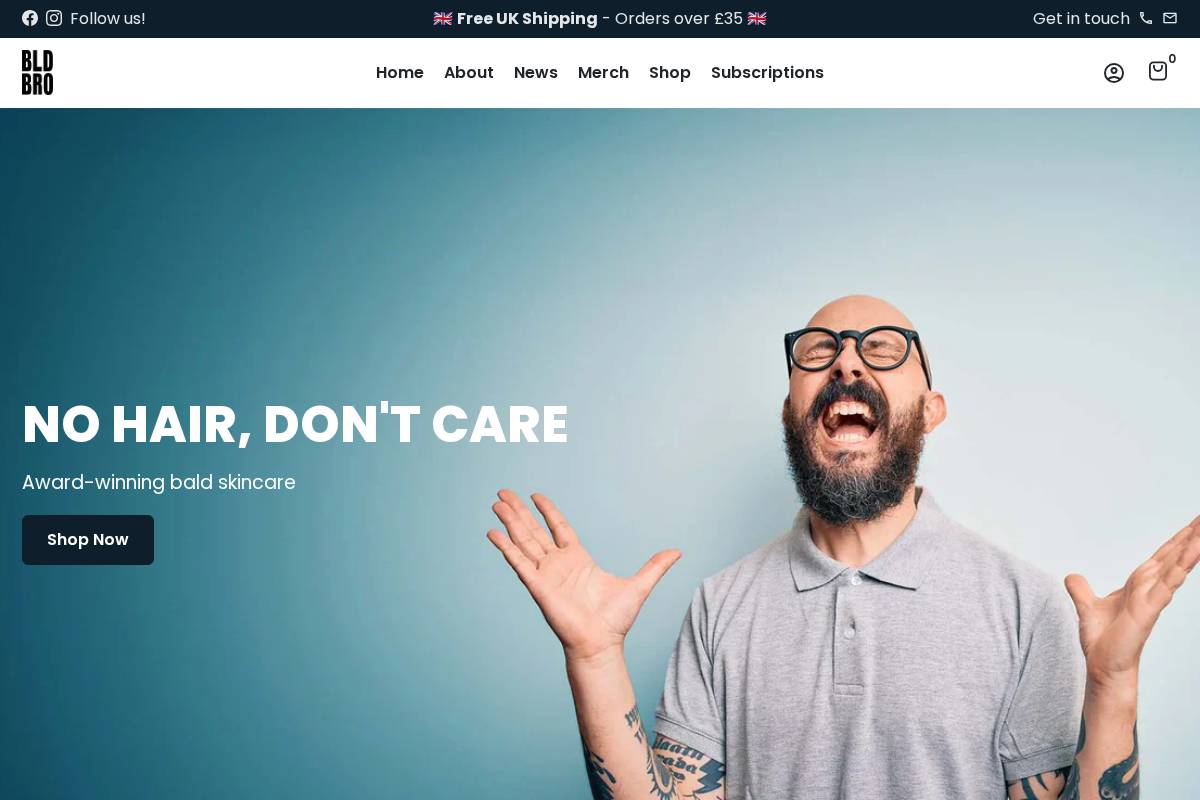 BLD BRO homepage screenshot