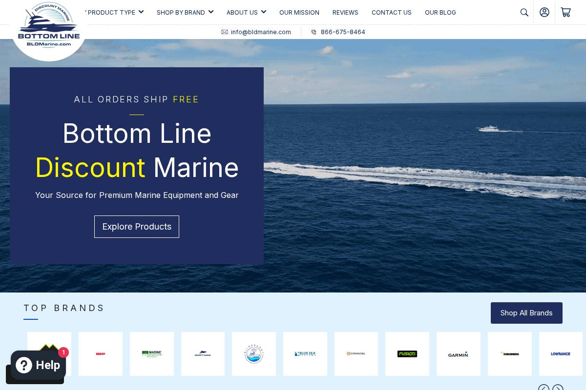 bldmarine.com homepage screenshot