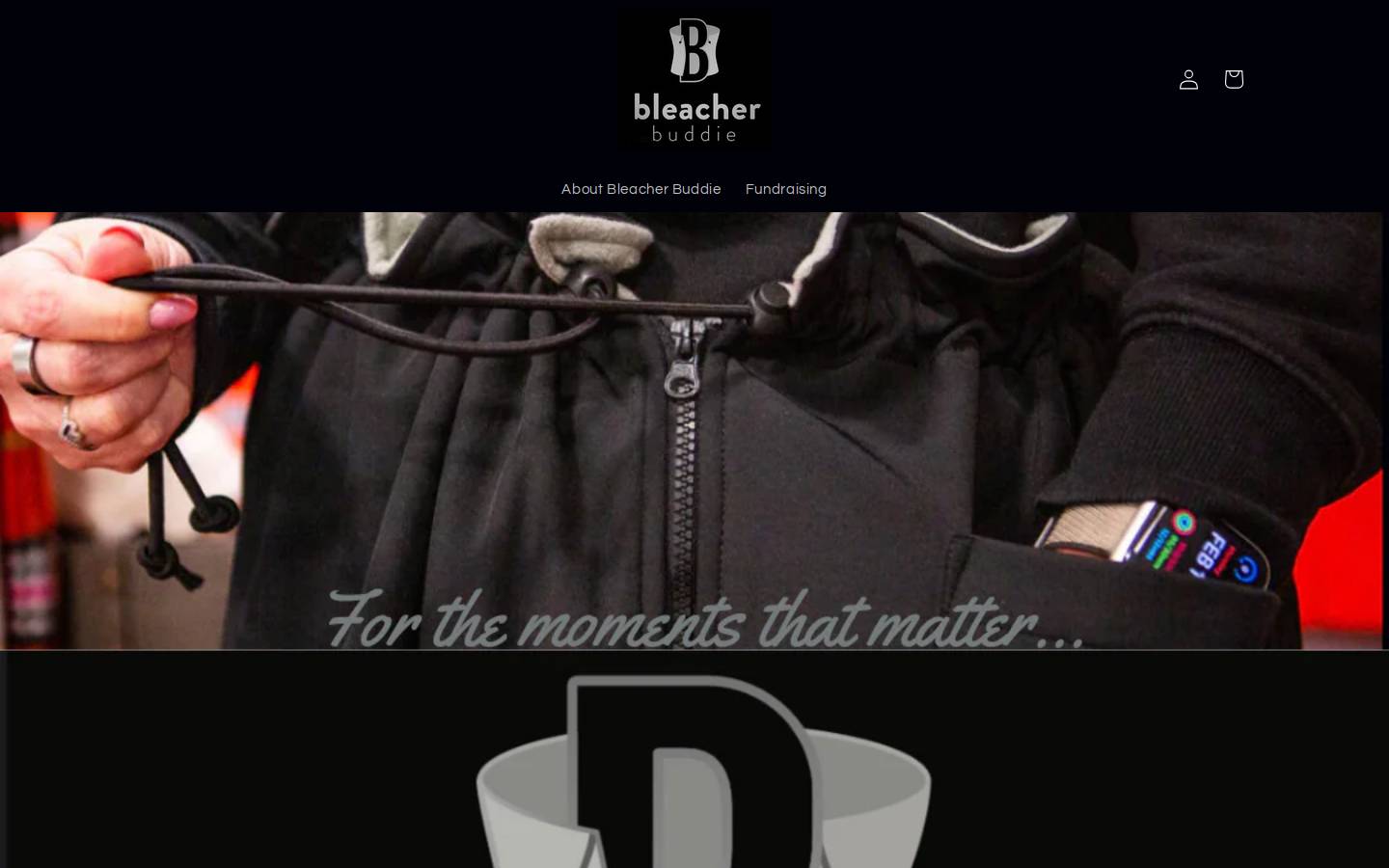 bleacherbuddie.com homepage screenshot