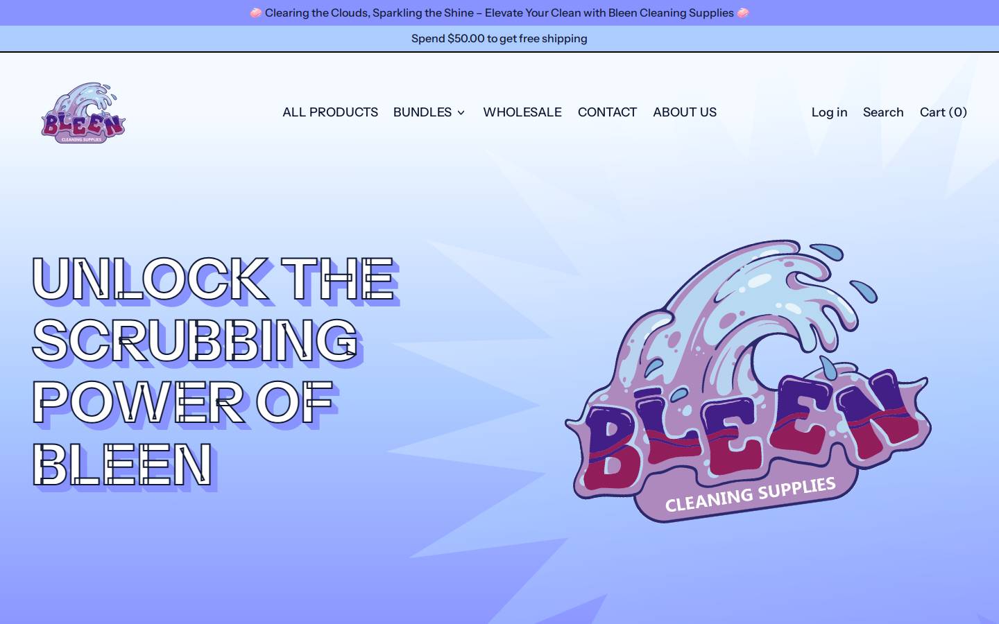 bleencleaning.com homepage screenshot