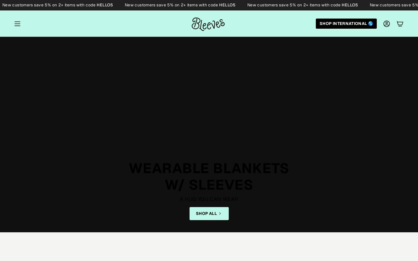 bleeves.com homepage screenshot