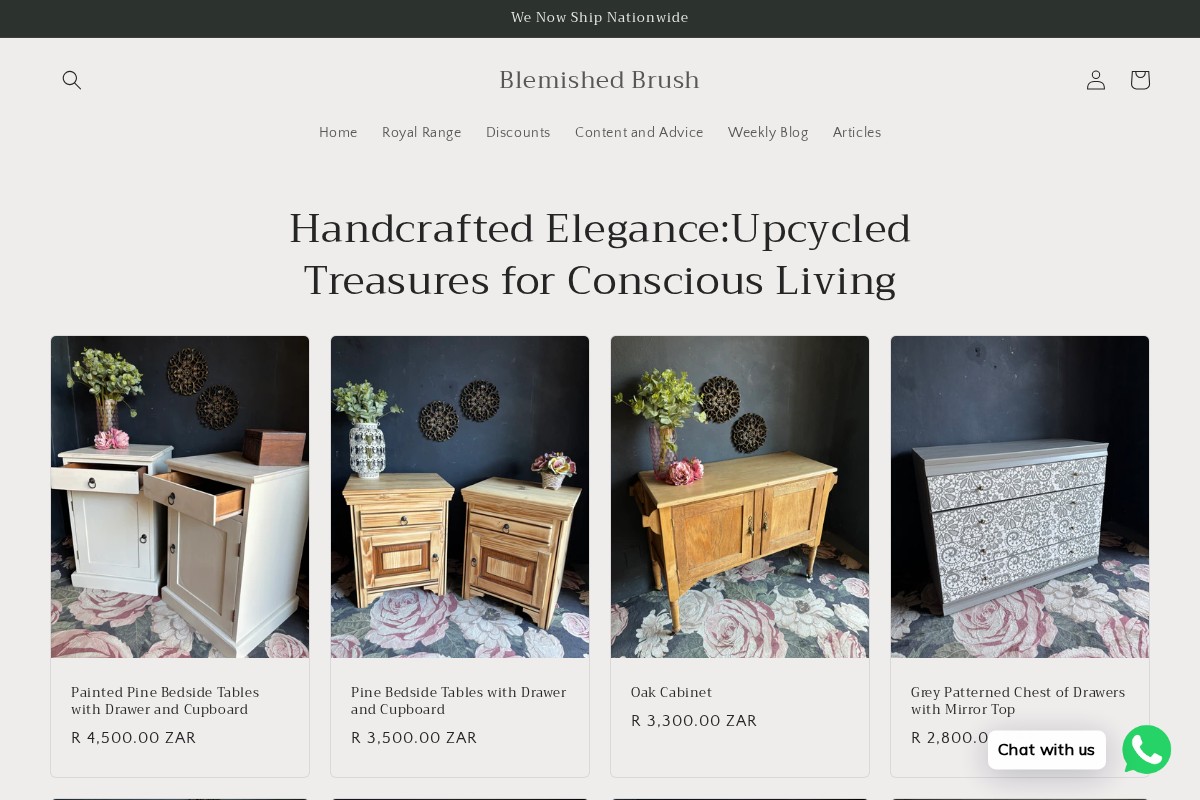 Blemished Brush homepage screenshot