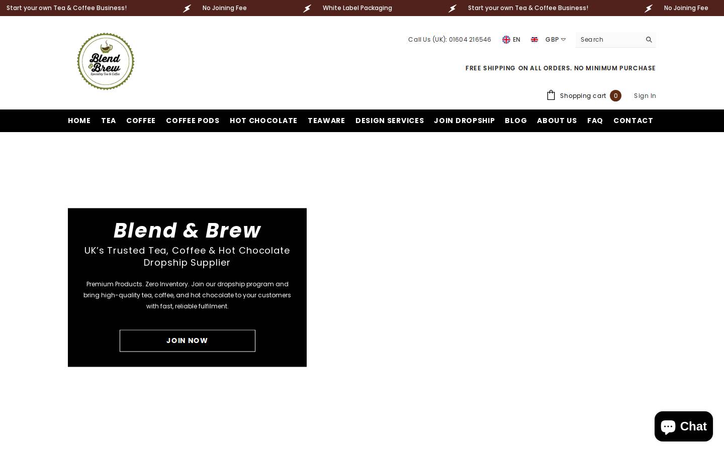 blendandbrews.com homepage screenshot