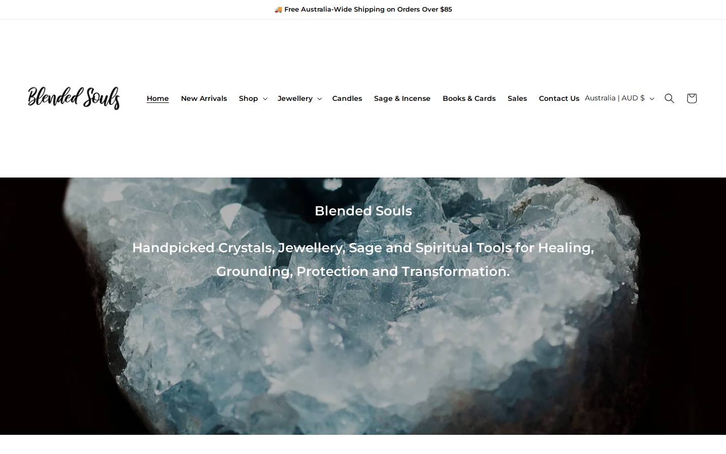 blendedsouls.com.au homepage screenshot