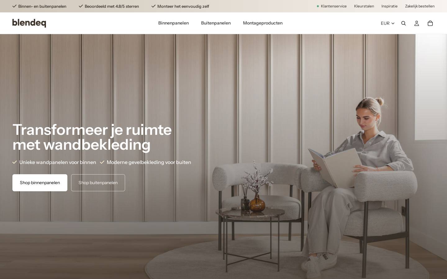 Blendeq homepage screenshot