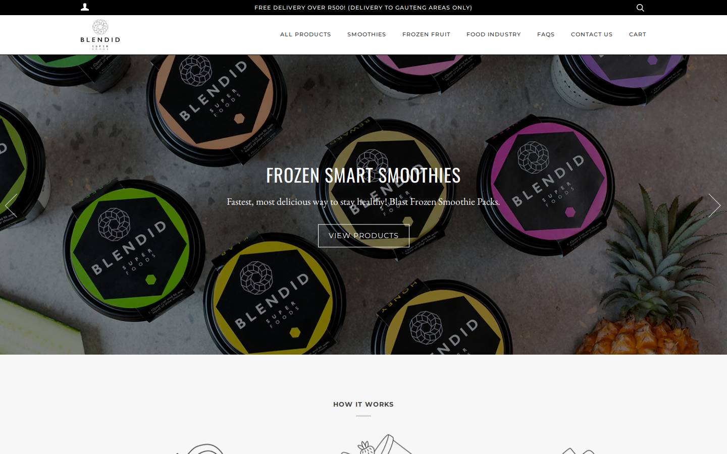 blendid.co.za homepage screenshot