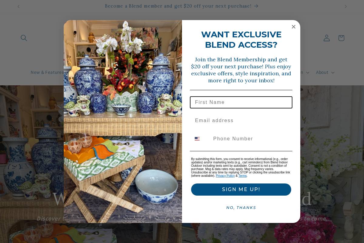 blendindooroutdoor.com homepage screenshot