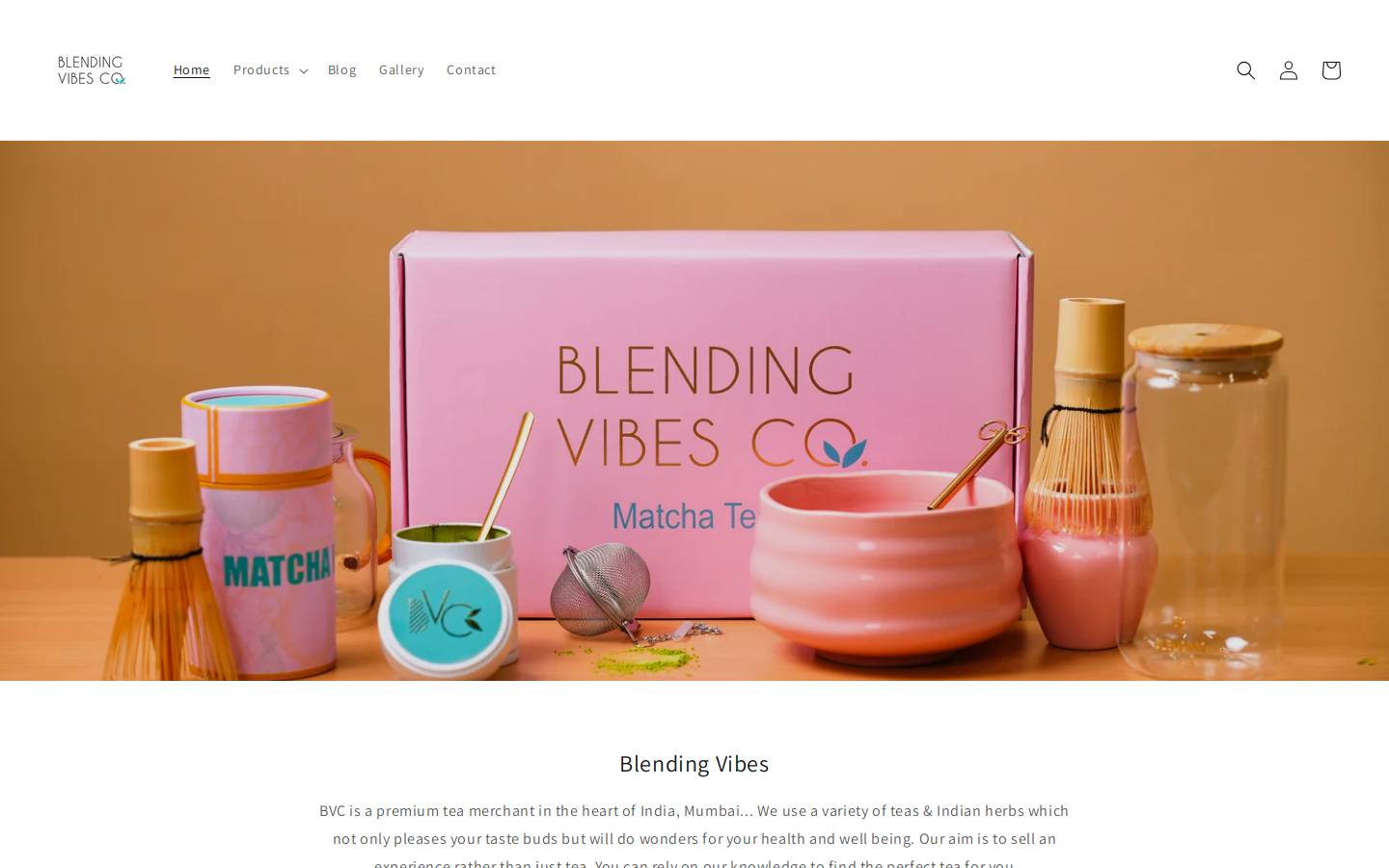 blendingvibescompany.com homepage screenshot