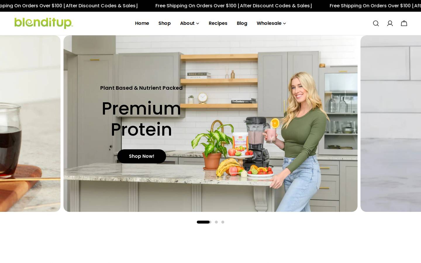 blenditup.com homepage screenshot