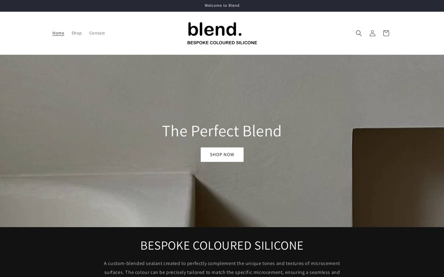 blendsilicone.com homepage screenshot