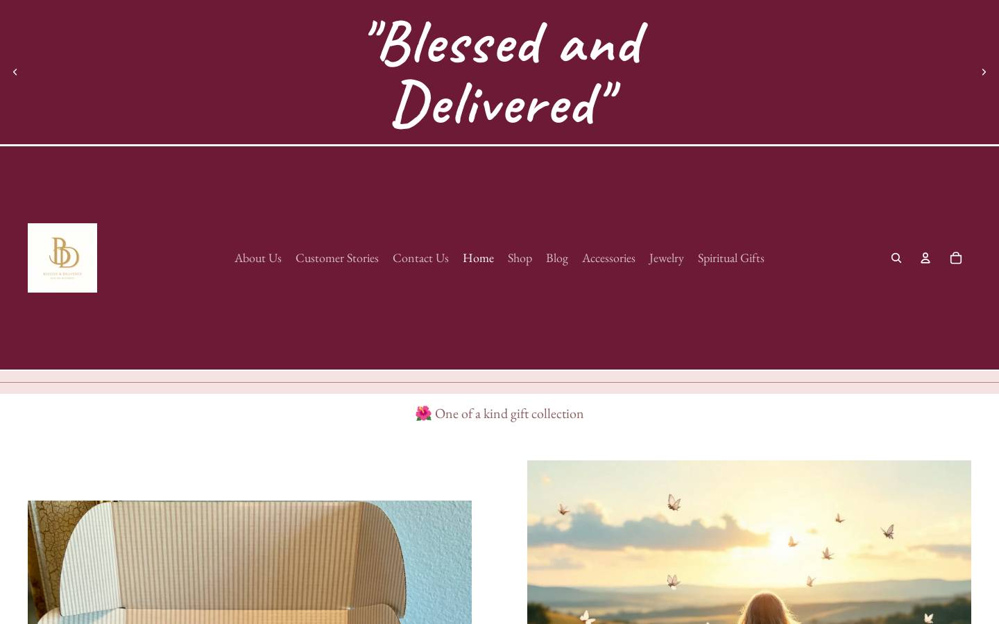 blessedanddelivered.com homepage screenshot