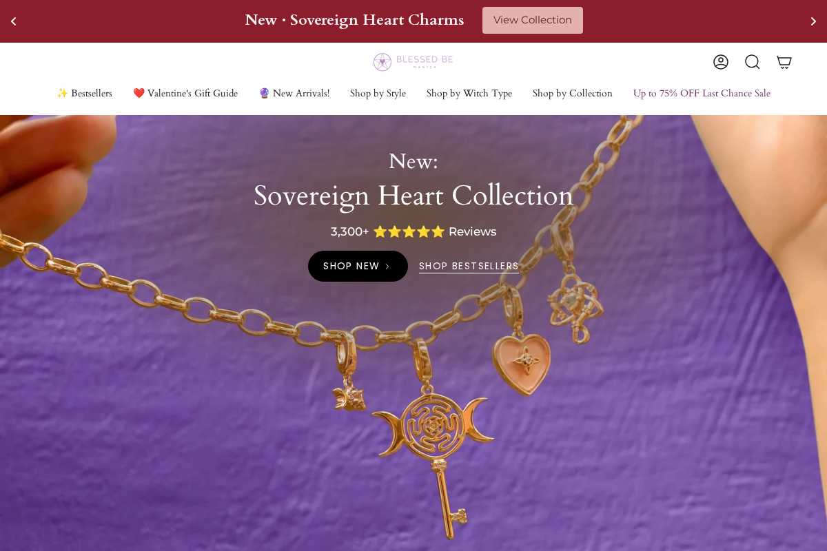 Blessed Be Magick homepage screenshot